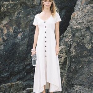 Opia ‘Rosemary’ botton down dress, undyed / natural, XS